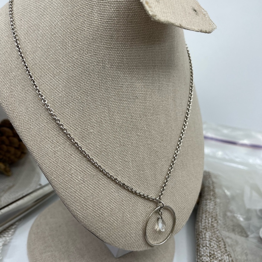 Purely Silver 999 Fine Silver Adjustable Necklace with Circle Pendant Charm - Picture 6 of 16